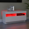 Szafka pod TV z oświetleniem LED, biała, 80x35x40 cm