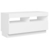 Szafka pod TV z oświetleniem LED, biała, 80x35x40 cm