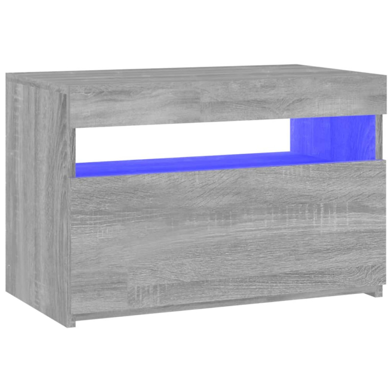 Szafka pod TV z oświetleniem LED, szary dąb sonoma, 60x35x40 cm