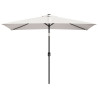 Prostokątny parasol ogrodowy, biały, 200x300 cm