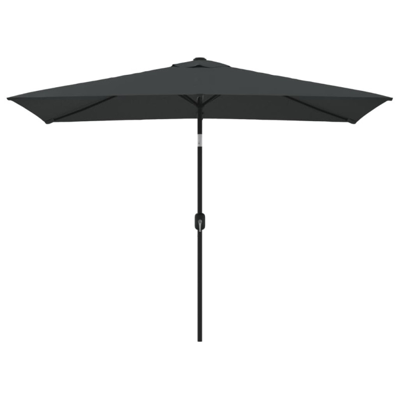 Parasol ogrodowy na metalowym słupku, 300 x 200 cm, antracytowy