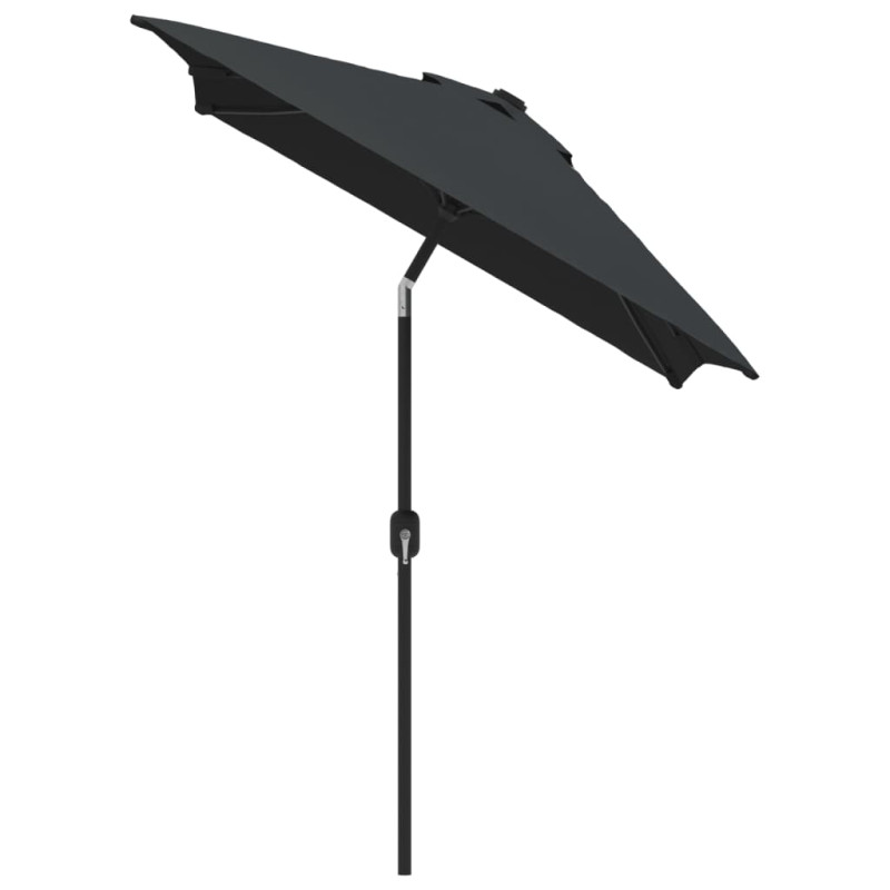 Parasol ogrodowy na metalowym słupku, 300 x 200 cm, antracytowy