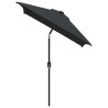 Parasol ogrodowy na metalowym słupku, 300 x 200 cm, antracytowy