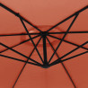 Parasol wiszący z aluminiowym słupkiem, 350 cm, terakotowy