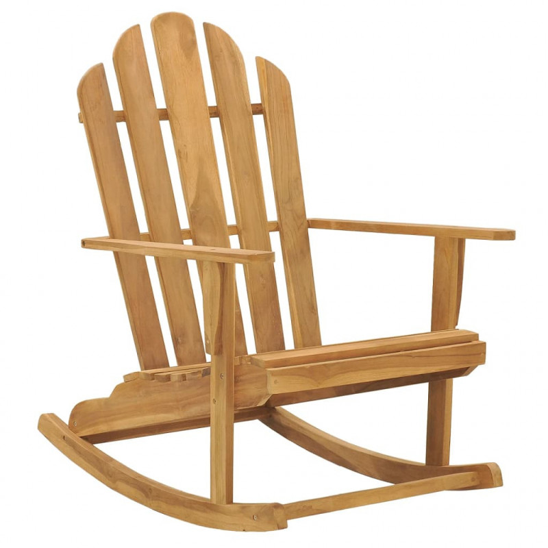 Bujane krzesła Adirondack, 2 szt., lite drewno tekowe