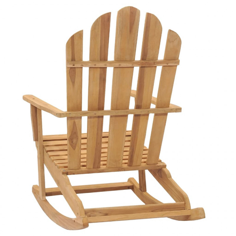 Bujane krzesła Adirondack, 2 szt., lite drewno tekowe