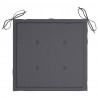Sztaplowane krzesła ogrodowe z poduszkami, 6 szt., tekowe