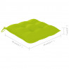 Sztaplowane krzesła ogrodowe z poduszkami, 4 szt., tekowe