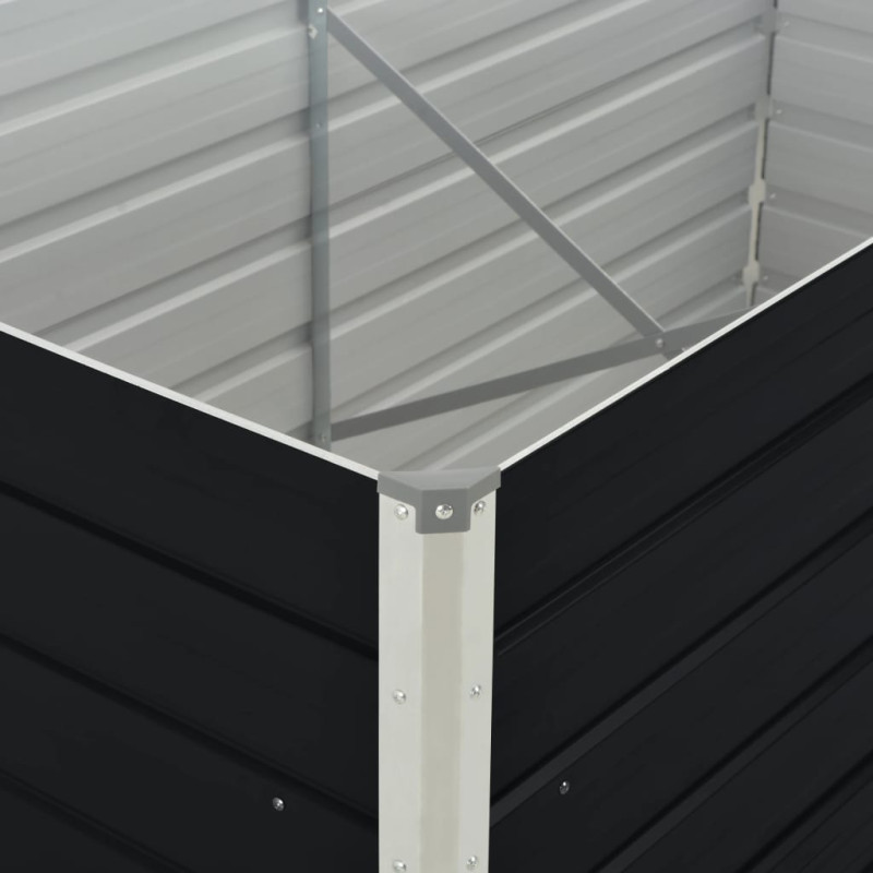 Donica do podniesionej grządki, 160x80x45 cm, stal, antracytowa