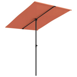 Parasol ogrodowy na aluminiowym słupku, 2x1,5 m, terakota