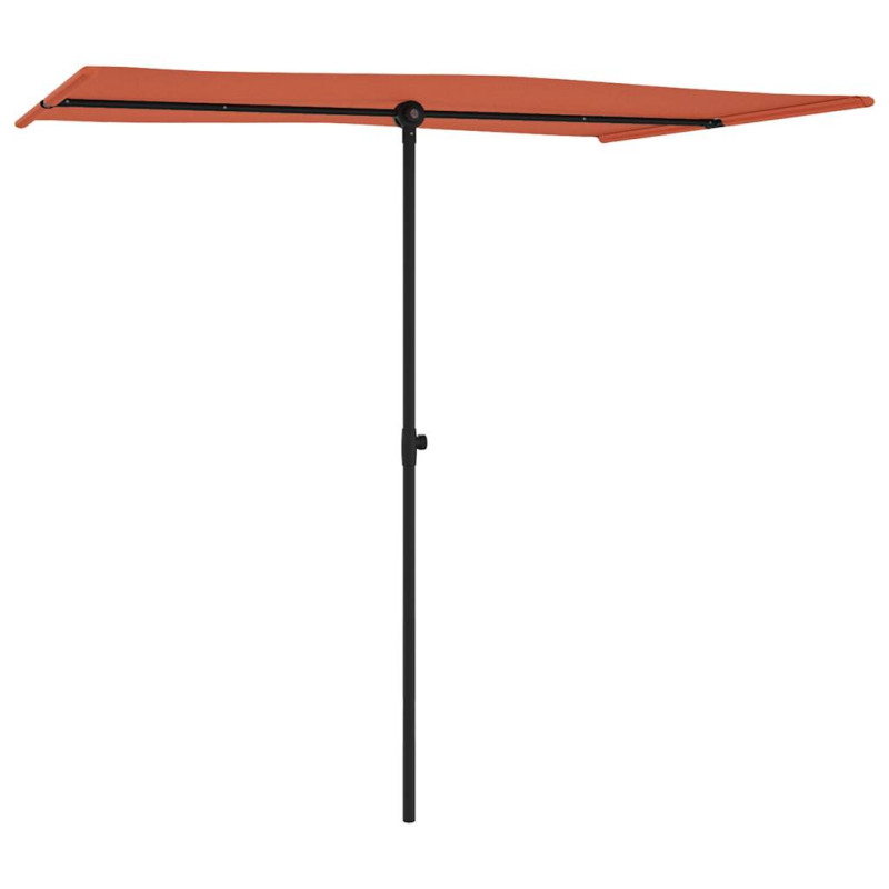 Parasol ogrodowy na aluminiowym słupku, 2x1,5 m, terakota
