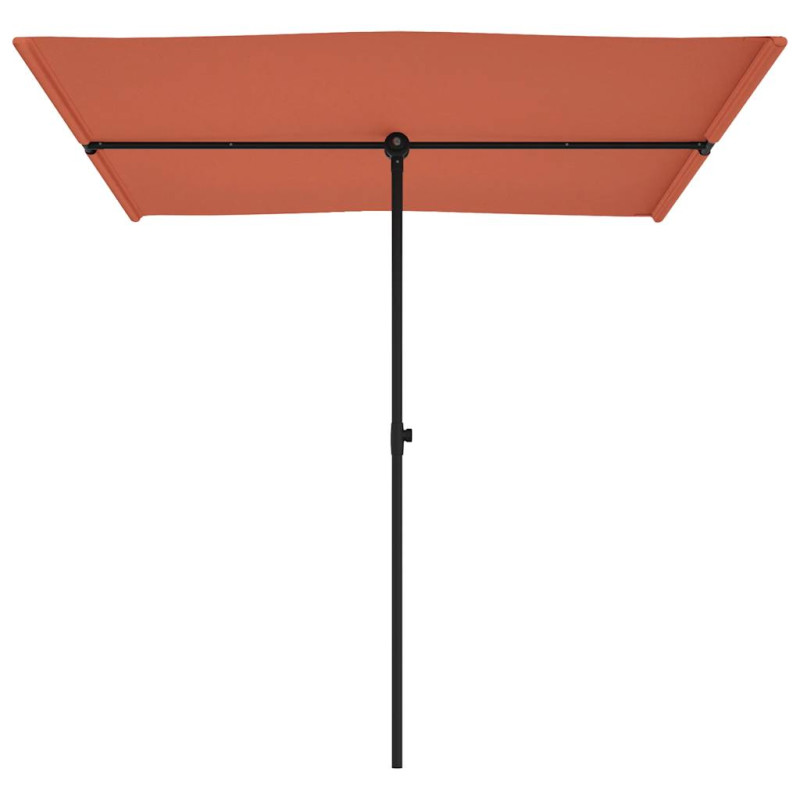 Parasol ogrodowy na aluminiowym słupku, 2x1,5 m, terakota