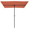 Parasol ogrodowy na aluminiowym słupku, 2x1,5 m, terakota
