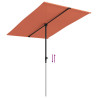 Parasol ogrodowy na aluminiowym słupku, 2x1,5 m, terakota