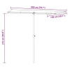 Parasol ogrodowy na aluminiowym słupku, 2x1,5 m, terakota