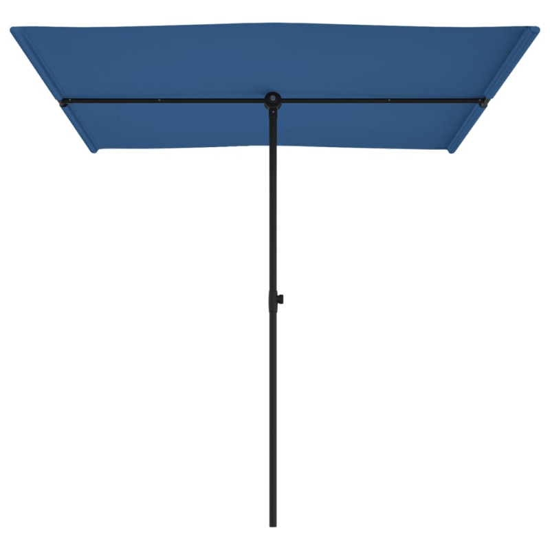 Parasol ogrodowy na aluminiowym słupku, 2x1,5 m, niebieski
