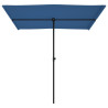 Parasol ogrodowy na aluminiowym słupku, 2x1,5 m, niebieski
