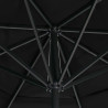 Parasol ogrodowy na aluminiowym słupku, 600 cm, czarny