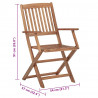 Składane krzesła ogrodowe 6 szt., z poduszkami, drewno akacjowe