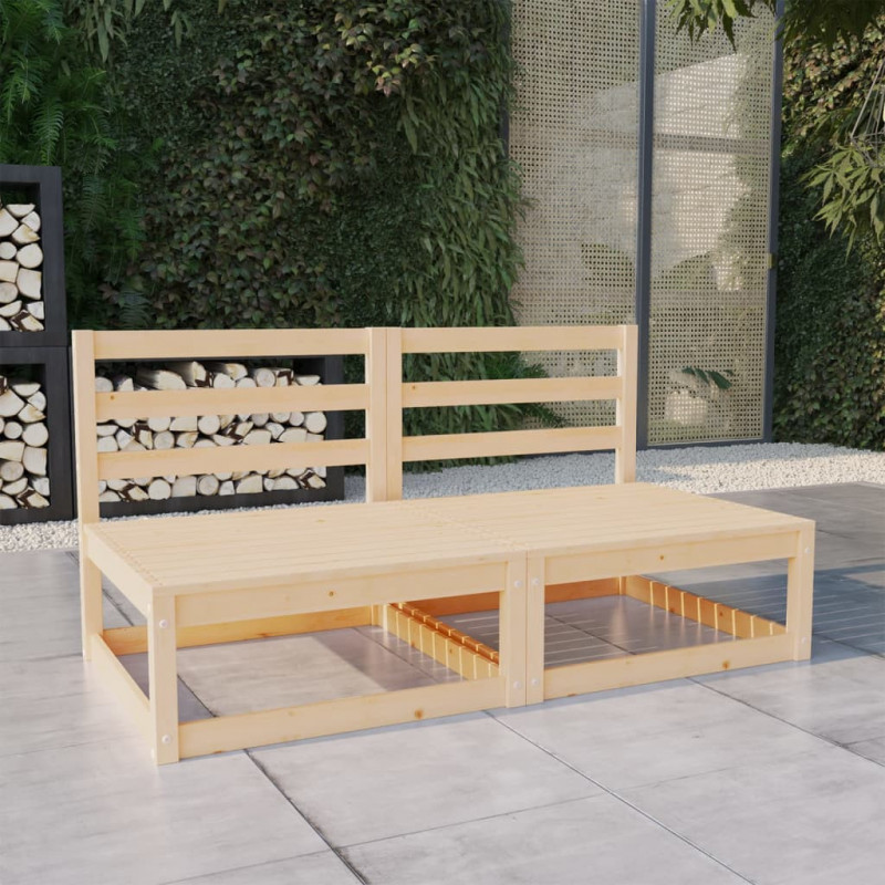 2-osobowa sofa ogrodowa, lite drewno sosnowe