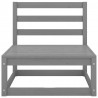 2-osobowa sofa ogrodowa, szara, lite drewno sosnowe