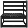 2-osobowa sofa ogrodowa, czarna, lite drewno sosnowe