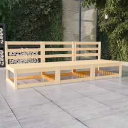 Ogrodowa sofa 3-osobowa, lite drewno sosnowe