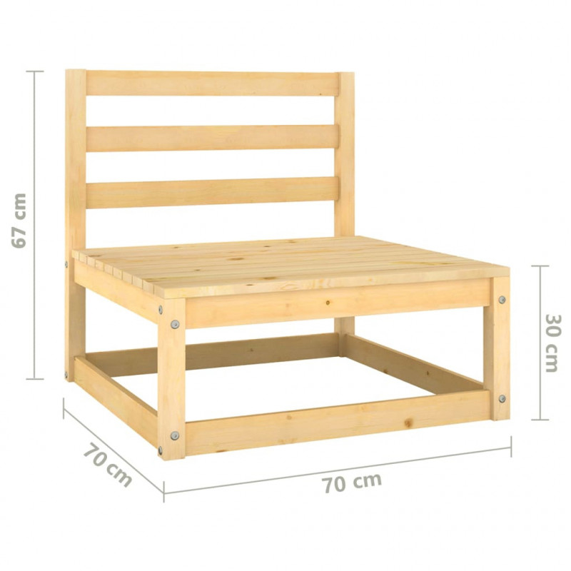 Ogrodowa sofa 3-osobowa, lite drewno sosnowe