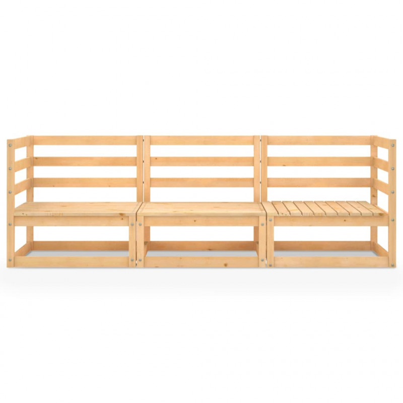 3-osobowa sofa ogrodowa, lite drewno sosnowe
