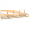 Ogrodowa sofa 4-osobowa, lite drewno sosnowe
