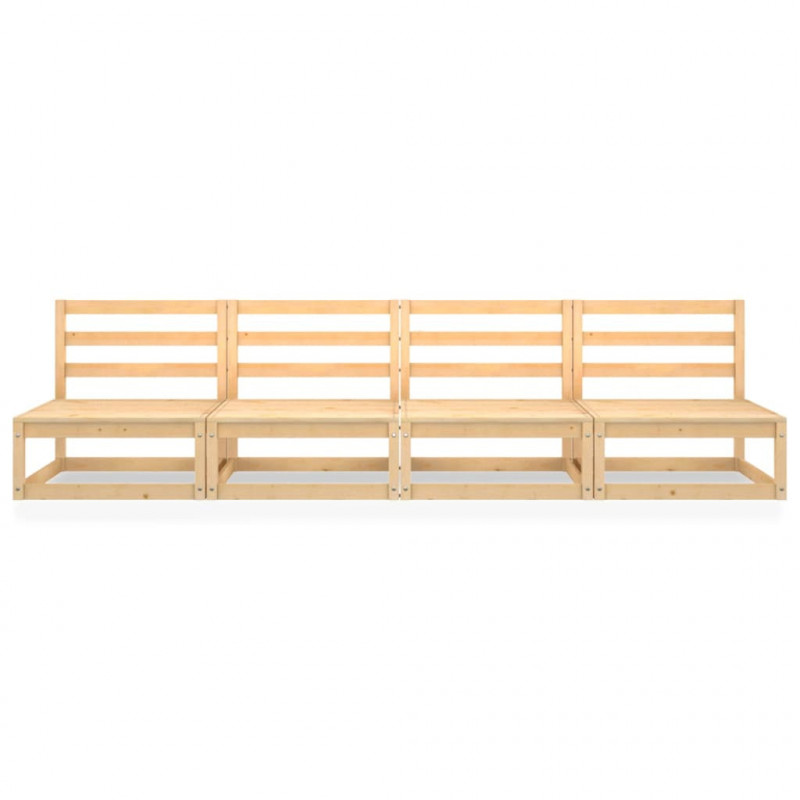 Ogrodowa sofa 4-osobowa, lite drewno sosnowe