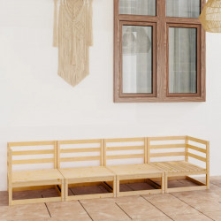 4-osobowa sofa ogrodowa, lite drewno sosnowe