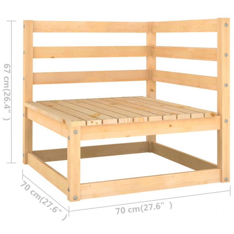 4-osobowa sofa ogrodowa, lite drewno sosnowe