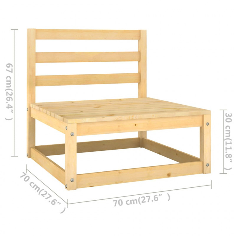 4-osobowa sofa ogrodowa, lite drewno sosnowe