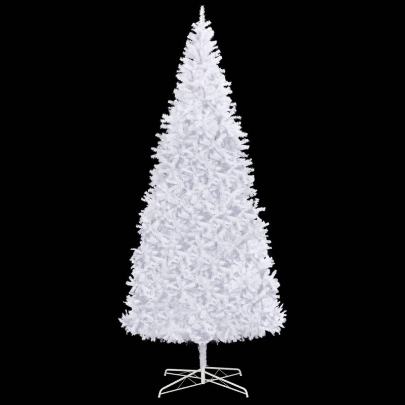 Sztuczna choinka z lampkami, 400 cm, biała