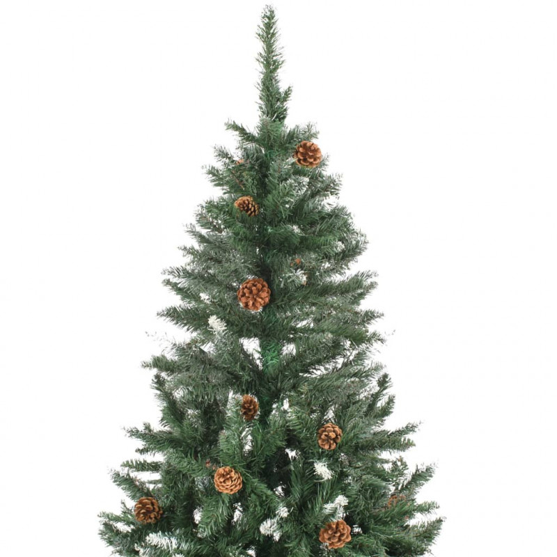 Sztuczna choinka z lampkami i szyszkami, 180 cm