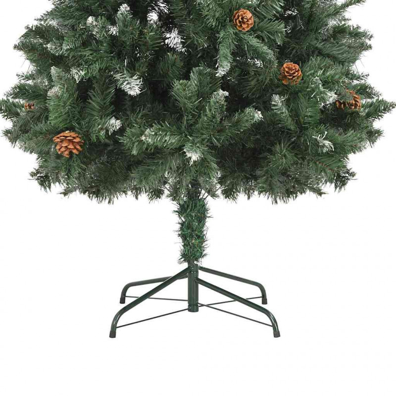 Sztuczna choinka z lampkami i bombkami, 180 cm