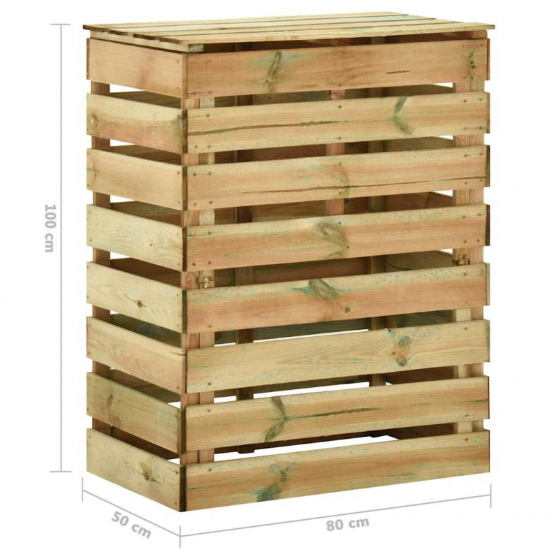 Kompostowniki z listew, 2 szt., 80x50x100cm, impregnowana sosna