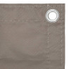 Parawan balkonowy, kolor taupe, 120x500 cm, tkanina Oxford