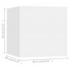 Wiszące szafki TV, 8 szt., białe, 30,5 x 30 x 30 cm
