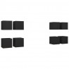Wiszące szafki TV, 8 szt., czarne, 30,5 x 30 x 30 cm