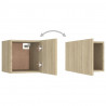 10-cz. zestaw szafek TV, dąb sonoma, płyta wiórowa