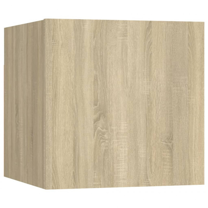 8-cz. zestaw szafek telewizyjnych, dąb sonoma, płyta wiórowa