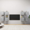 Wiszące szafki TV, 8 szt., szarość betonu, 30,5 x 30 x 30 cm