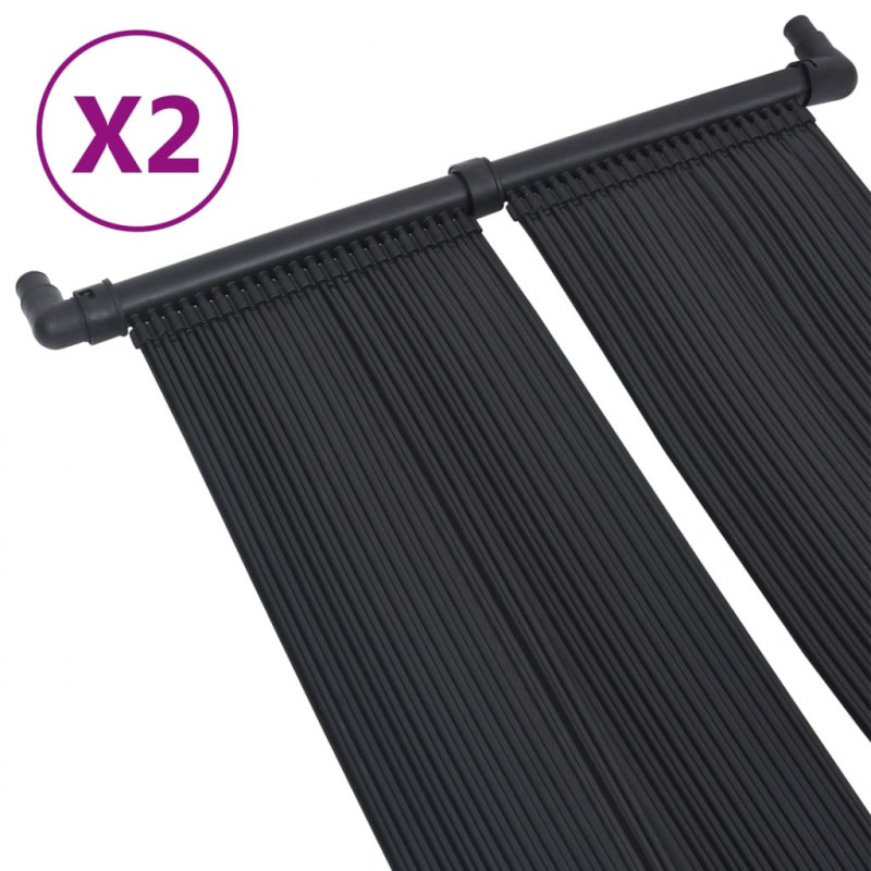 Panele solarne do podgrzewania basenu, 2 szt., 80x310 cm