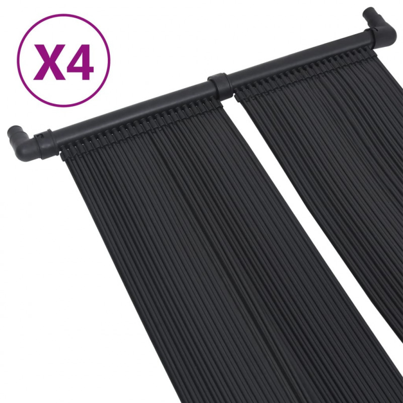 Panele solarne do podgrzewania basenu, 4 szt., 80x310 cm