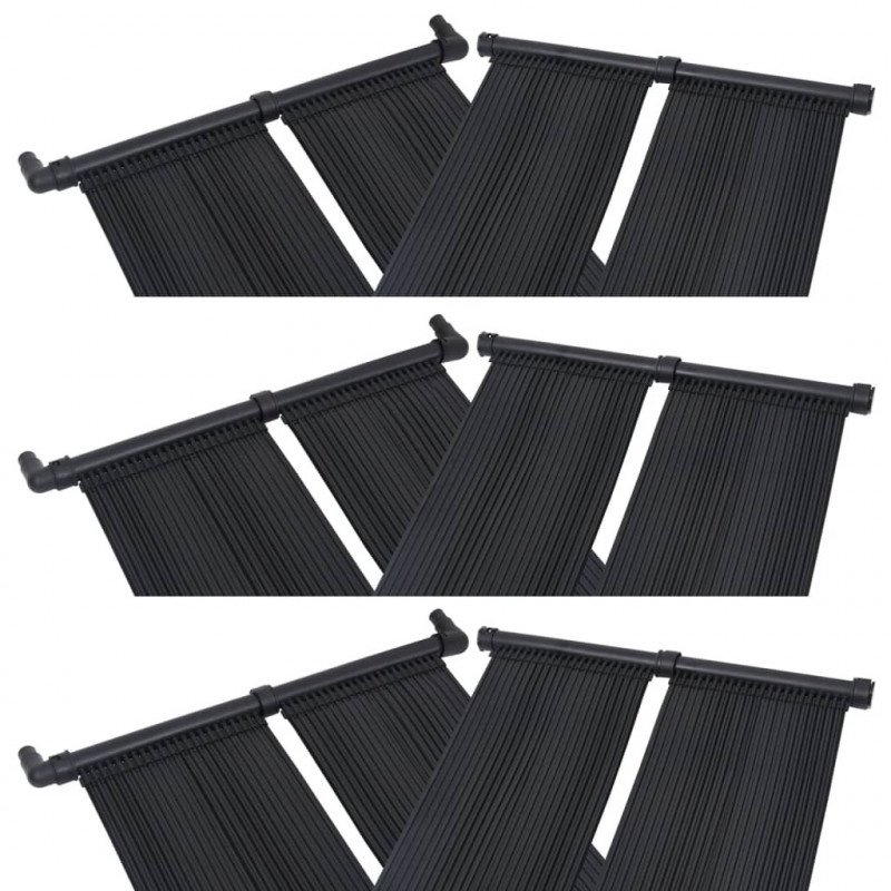 Panele solarne do podgrzewania basenu, 6 szt., 80x310 cm