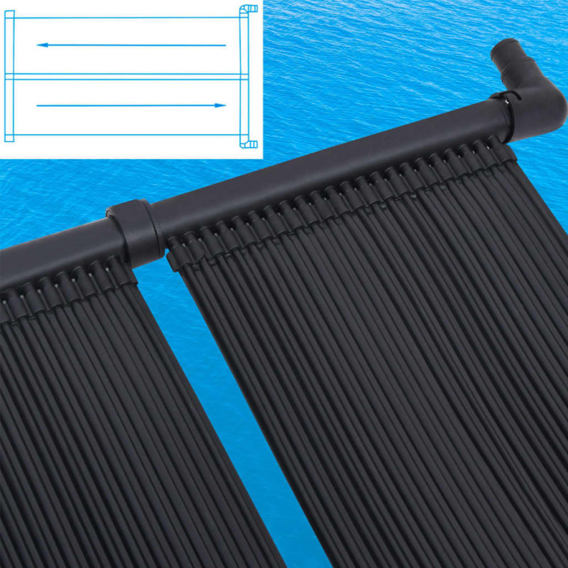 Panele solarne do podgrzewania basenu, 6 szt., 80x310 cm