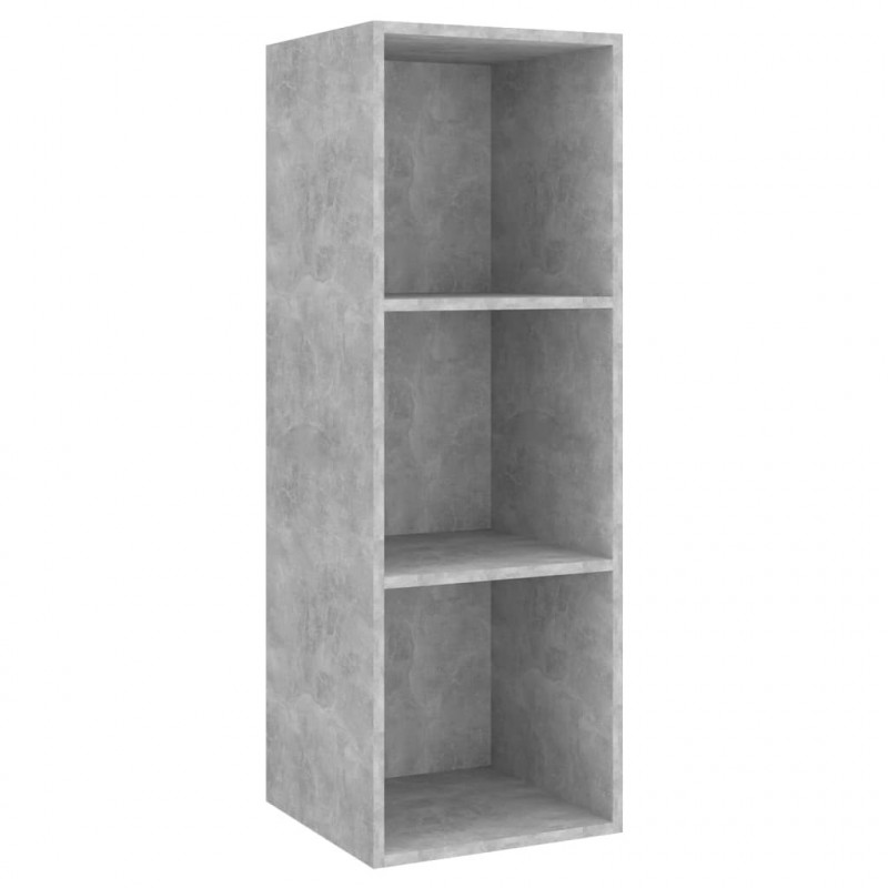 4-cz. zestaw szafek TV, szarość betonu, materiał drewnopochodny