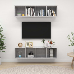 Wiszące szafki TV, 2 szt., szarość betonu